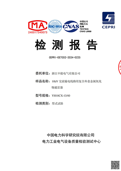 10kV交流輸電線路用復合外套金屬氧化物避雷器